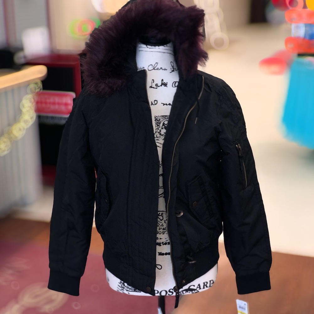 Black bomber jacket